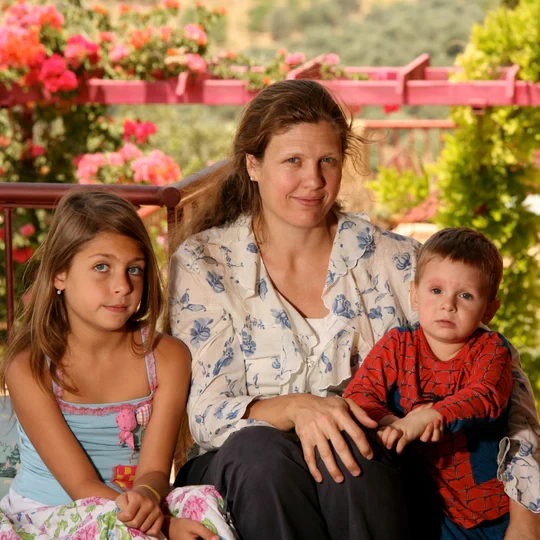 Amina with her children