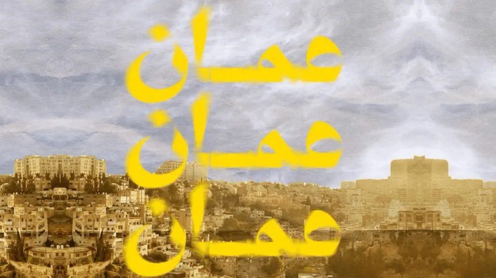 Amman city in Jordan from above